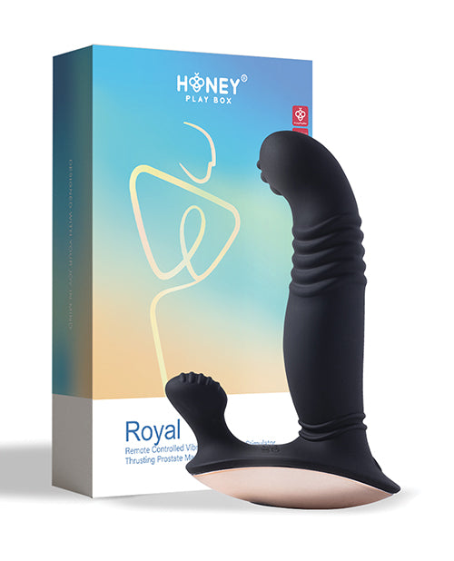 Royal Thrusting Vibrating Prostate &amp; Perineum Massager - Black