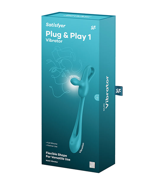 Satisfyer Plug &amp; Play 1 Vibrator - Blue/Green