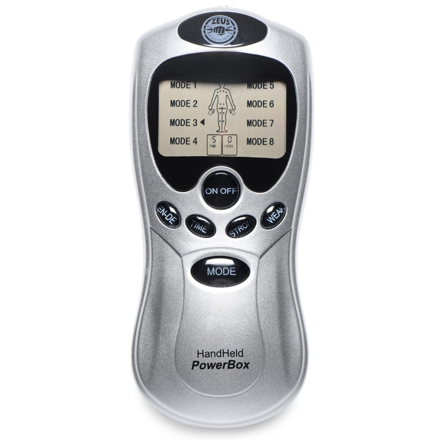 Zeus Handheld 8 Mode Power Box With Black Pads